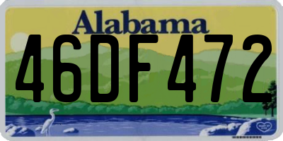 AL license plate 46DF472