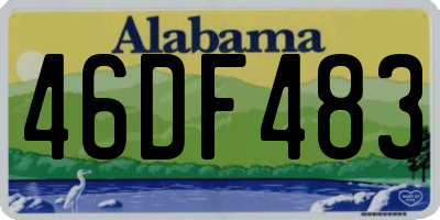 AL license plate 46DF483