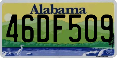 AL license plate 46DF509