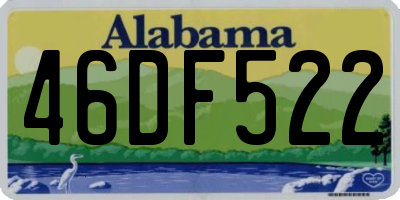 AL license plate 46DF522