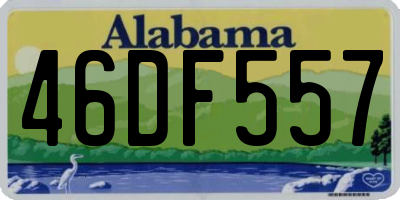 AL license plate 46DF557