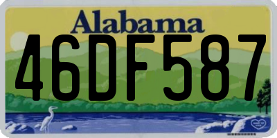 AL license plate 46DF587
