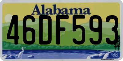 AL license plate 46DF593