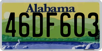 AL license plate 46DF603