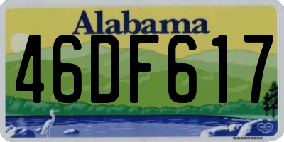 AL license plate 46DF617
