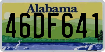 AL license plate 46DF641
