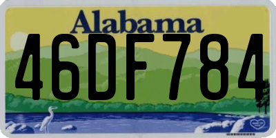 AL license plate 46DF784