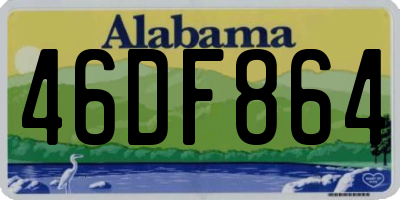 AL license plate 46DF864