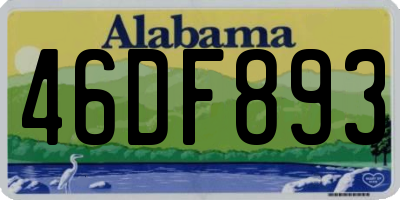 AL license plate 46DF893