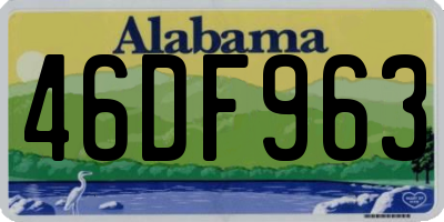 AL license plate 46DF963