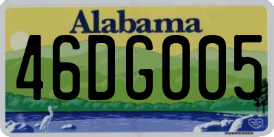 AL license plate 46DG005