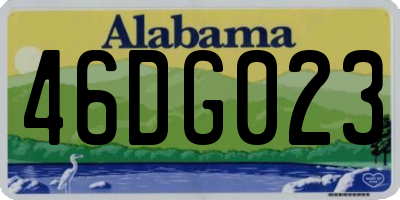 AL license plate 46DG023