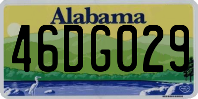 AL license plate 46DG029