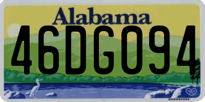 AL license plate 46DG094