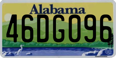 AL license plate 46DG096