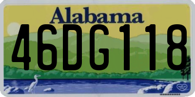 AL license plate 46DG118