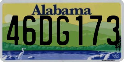 AL license plate 46DG173