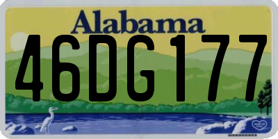 AL license plate 46DG177