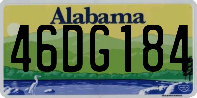 AL license plate 46DG184