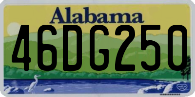 AL license plate 46DG250
