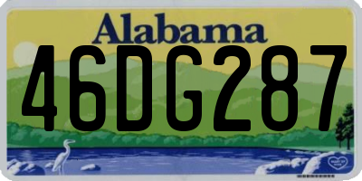 AL license plate 46DG287