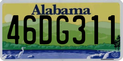 AL license plate 46DG311