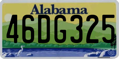 AL license plate 46DG325
