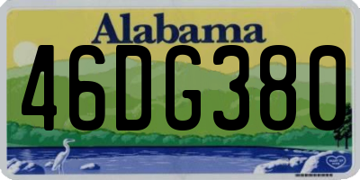 AL license plate 46DG380