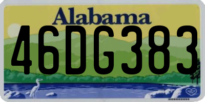 AL license plate 46DG383