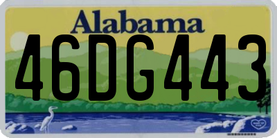 AL license plate 46DG443