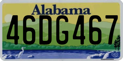 AL license plate 46DG467