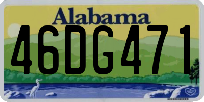 AL license plate 46DG471