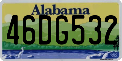 AL license plate 46DG532