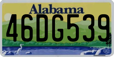 AL license plate 46DG539