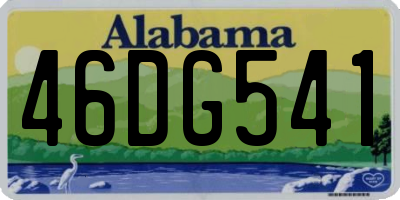 AL license plate 46DG541