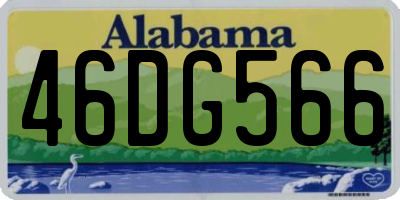 AL license plate 46DG566