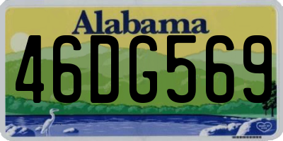 AL license plate 46DG569