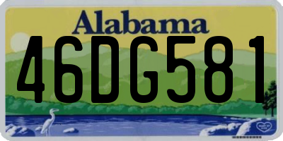 AL license plate 46DG581