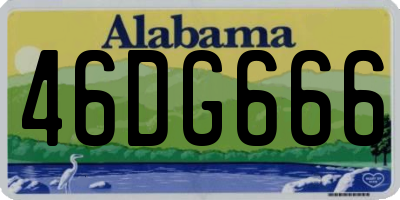 AL license plate 46DG666
