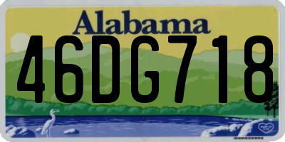 AL license plate 46DG718