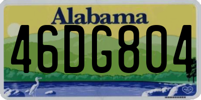AL license plate 46DG804