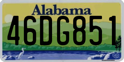 AL license plate 46DG851