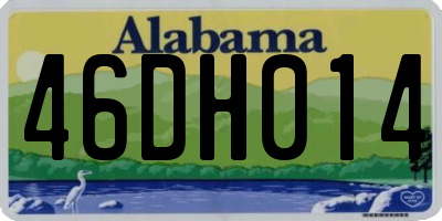 AL license plate 46DH014