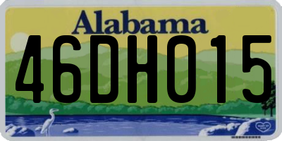 AL license plate 46DH015