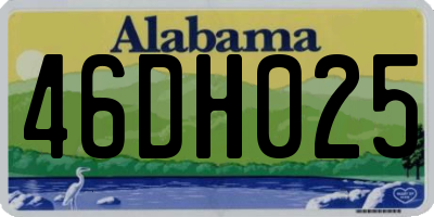 AL license plate 46DH025