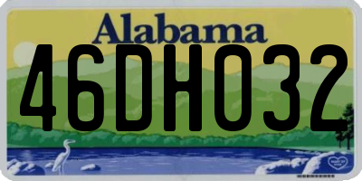 AL license plate 46DH032