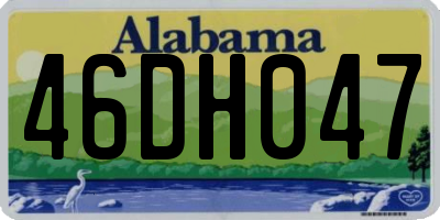 AL license plate 46DH047