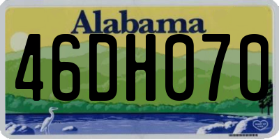 AL license plate 46DH070
