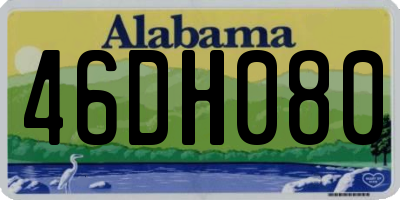 AL license plate 46DH080