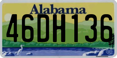 AL license plate 46DH136